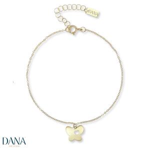 Bracciale con farfalla in oro 9 kt