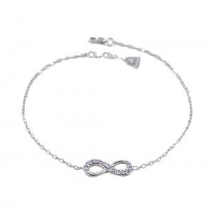 Bracciale con infinito in oro e zirconi - braccialetto infinity - gallery