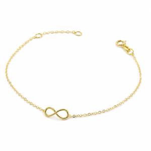 Bracciale con infinito in oro giallo - braccialetto infinity - gallery