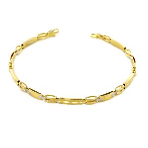 Bracciale con targhe rettangolari da uomo oro giallo - gallery