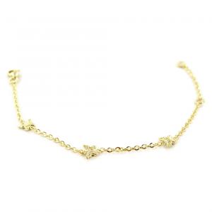 Bracciale da Bambina con farfalle in oro 9 KT