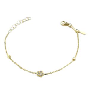Bracciale da bambina in oro con con fiorellino