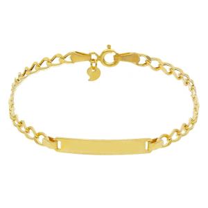 BRACCIALE DA BAMBINO CON TARGHETTA  IN ORO 9 KT