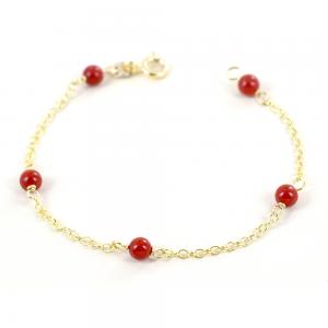 Bracciale da bambino/a in oro 9 kt e coralli  - gallery