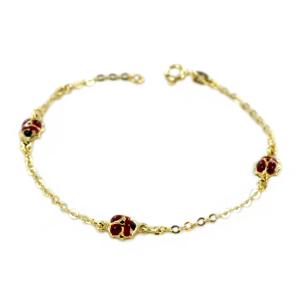 Bracciale da bambino in oro giallo e smalti - Coccinelle