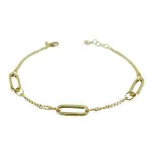 Bracciale da donna a catena fantasia in oro giallo - gallery