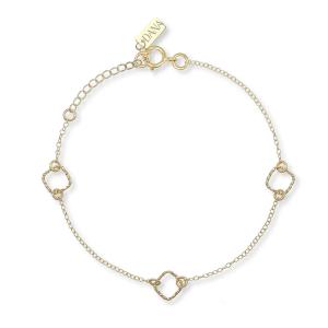 Bracciale da Donna quadrati intrecciati in oro 9 kt