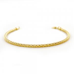 Bracciale da donna in oro giallo maglia chicco di riso sottile