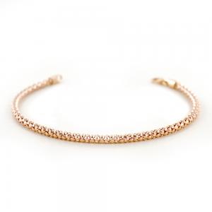 Bracciale da donna in oro rosa maglia chicco di riso