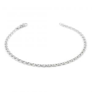 Bracciale da uomo 19 cm in oro bianco oreficeria aretina