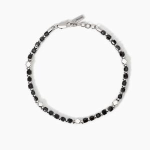 Bracciale da uomo in argento e agata nera California 534004 - gallery
