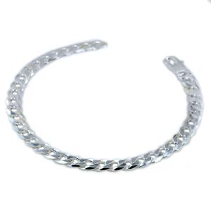 Bracciale da uomo in argento maglia groumette small  - gallery