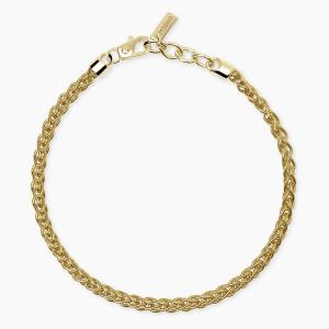 Bracciale da uomo in argento placcato oro giallo catena spiga 534158