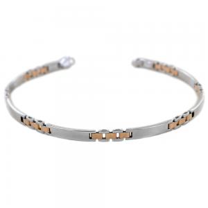 Bracciale da Uomo in oro bianco e rosa - gallery