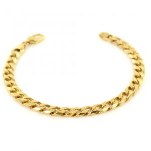 Bracciale da uomo in oro maglia groumette 20.50 cm - gallery