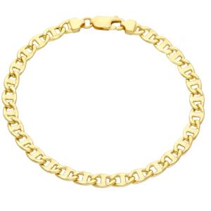 Bracciale da uomo medio in oro 19 cm traversino oreficeria aretina