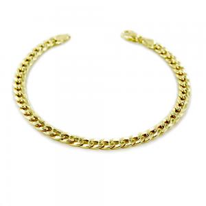 Bracciale da uomo medio in oro 19.50 cm groumette oreficeria aretina - gallery