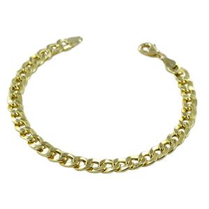 Bracciale da uomo medio in oro 21 cm groumette oreficeria aretina