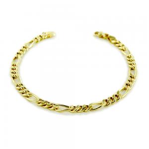 Bracciale da uomo medio in oro 21 cm maglia groumette 