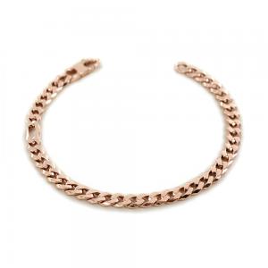 Bracciale da uomo medio in oro rosa  20.50 cm groumette 