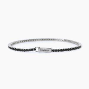 Bracciale da uomo tennsi nero TENNIS CLUB SMARTER 533713-S