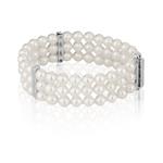 Bracciale di Perle Akoya 7,5 - 8 e Diamanti - gallery