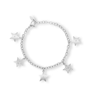 Bracciale Donna 2Jewels in Acciaio con charms stelle e cristalli 232232