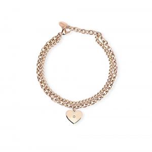 Bracciale Donna 2Jewels in Acciaio PVD rosa con Cuore  collezione Starlook 232122