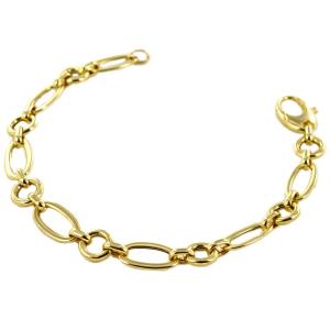 Bracciale Donna a catena alternata in oro giallo 