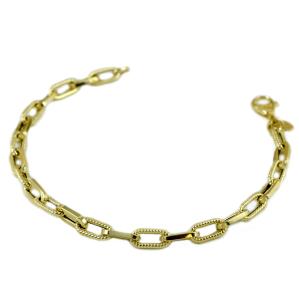 Bracciale Donna a catena fantasia in oro giallo   - gallery