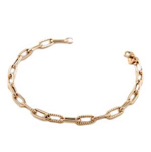 Bracciale Donna a catena fantasia in oro rosa - gallery