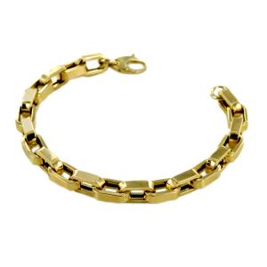 Bracciale Donna a catena fantasia spessa  in oro giallo  