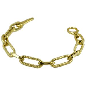 Bracciale Donna a catena grande in oro giallo   - gallery