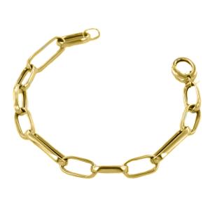 Bracciale Donna a catena grande in oro giallo   - gallery