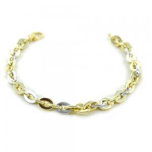 Bracciale Donna a catena in oro giallo e bianco bicolore - gallery