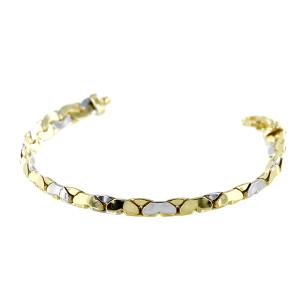 Bracciale Donna a catena in oro giallo e bianco Gioielli Etoile - gallery