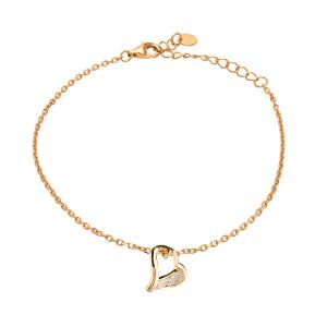 Bracciale donna gioielli Rebecca in Argento Cuore con polvere di diamanti SJLBCO77
