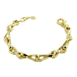 Bracciale Donna in Argento dorato con catena Marcello Pane  - gallery