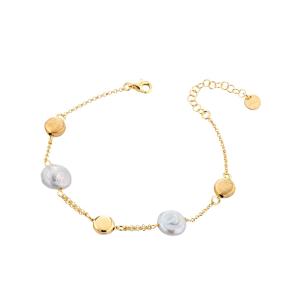 Bracciale Donna in Argento giallo perle flat - Bonton