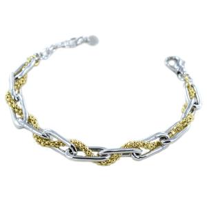 Bracciale Donna in Argento Silver e giallo della collezione Classique Marcello Pane  - gallery