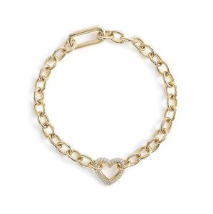 Bracciale donna Mabina Bubble Heart in argento dorato con cuore 533508 - gallery