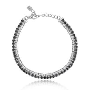 Bracciale Donna Mabina doppio tennis in Argento con zirconi 533379 - gallery