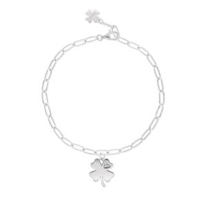 Bracciale Donna Mabina in Argento con charm quadrifoglio 533403 - gallery