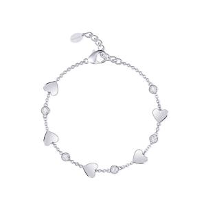 Bracciale Donna Mabina in Argento Cuori con Zirconi 