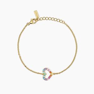 Bracciale Donna Mabina in Argento placcato oro con cuore di zirconi 533836