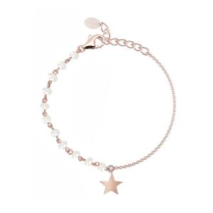 Bracciale Donna Mabina in Argento rosato e perle con stella 533294 - gallery
