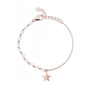 Bracciale Donna Mabina in Argento rosato e perle con stella 533294