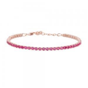 Bracciale Donna Mabina in Argento rosato e rubino sintetico 533327