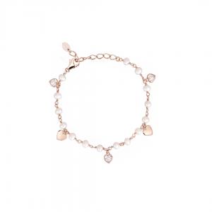 Bracciale Donna Mabina in Argento Rosato Zirconi e perle coltivate 533318 - gallery