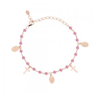 Bracciale Donna Mabina in Argento Rosato Tormalina Rosa 533322